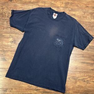 Harley Davidson Graphic‎ T-shirt Navy Blue Mens L 2 Sided Tee Sweetwater